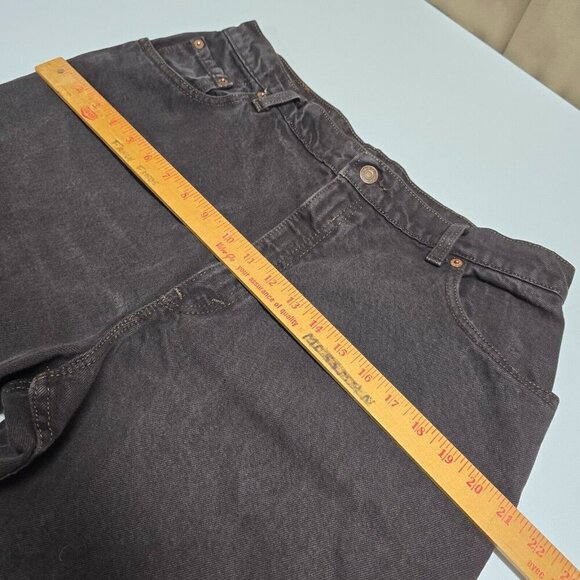 Levis 550 Mom‎ Jeans Womens 16 Brown Tapered Relaxed Fit Y2K Chocolate Denim - Picture 9 of 13